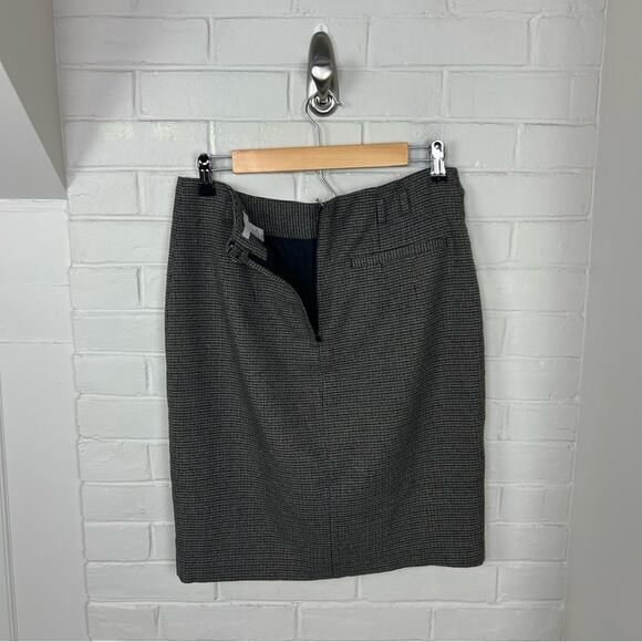 H&M Plaid Houndstooth Knit Button Front Pencil Skirt Size 10 - Picture 8 of 9